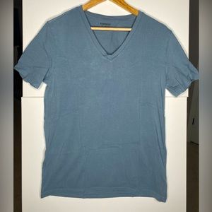 Express flex stretch V-neck in a blue size medium.